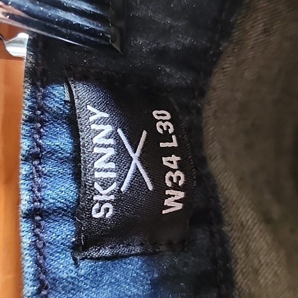 NWOT Ring Of Fire: Cayenne Rip-n-Repair Skinny Stretch, Dark Wash, 34"x30" - Picture 4 of 10